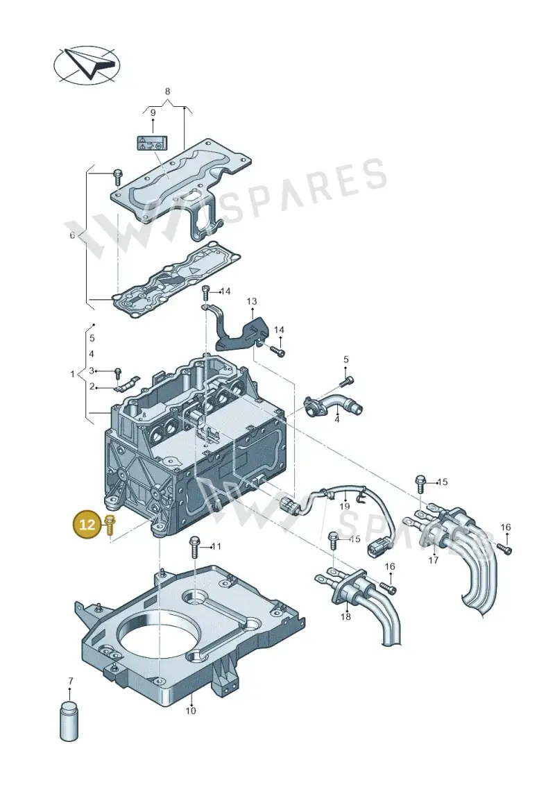 N0195315 — Volkswagen E-Golf (2014-2021) diagram 774907900, position 12