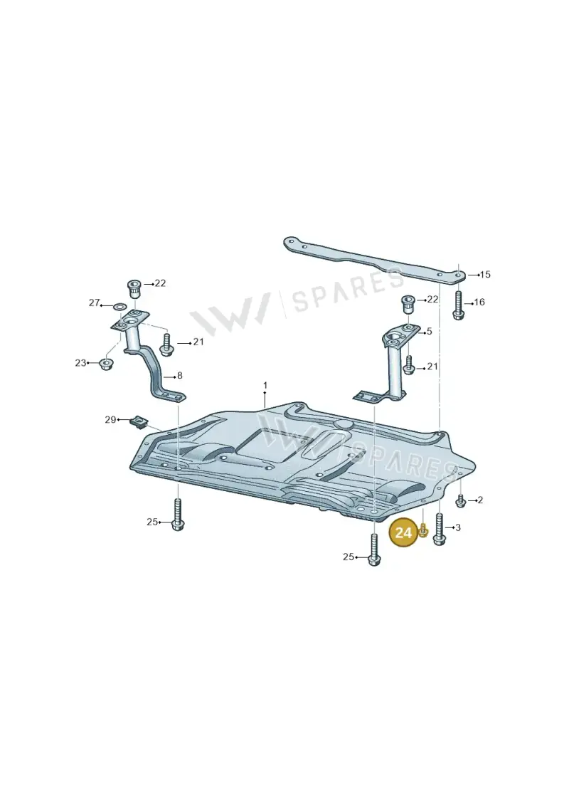 N0195315 — Volkswagen Caddy kombi (2015-2020) diagram 866825020, position 24