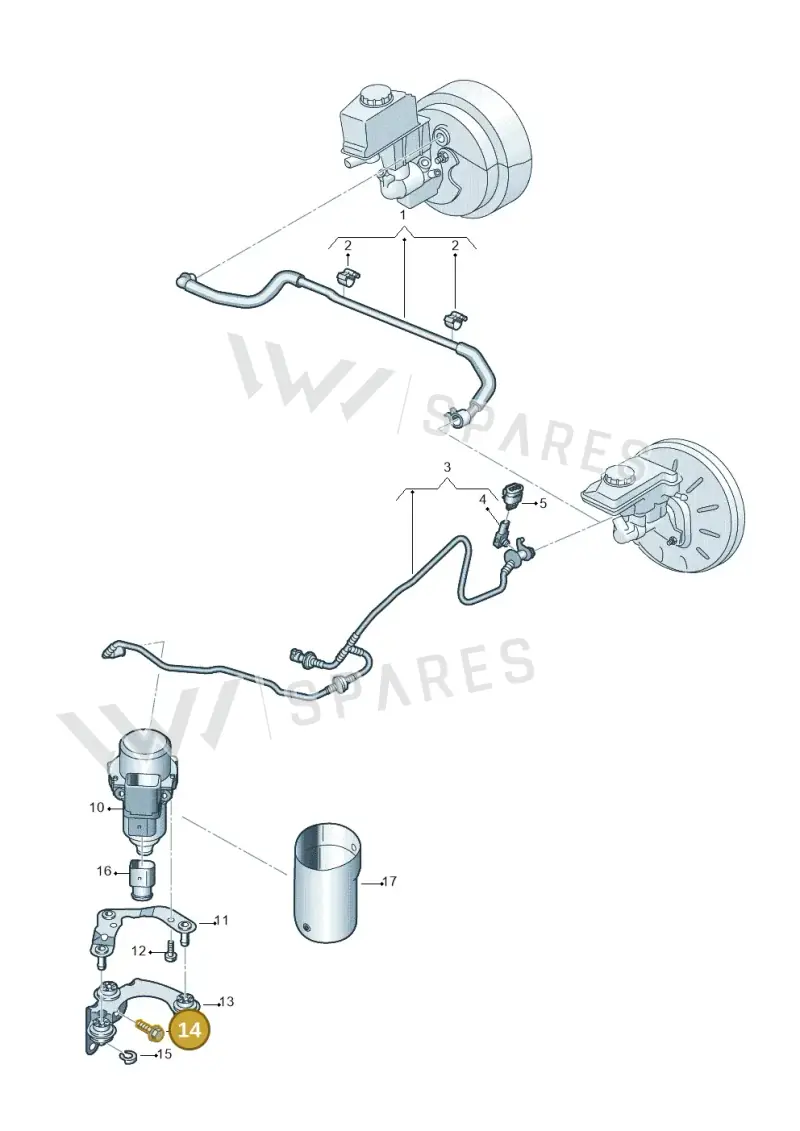N01953310 — Volkswagen Golf Sportsvan 1.6 (2014-2020) diagram 746611820, position 14