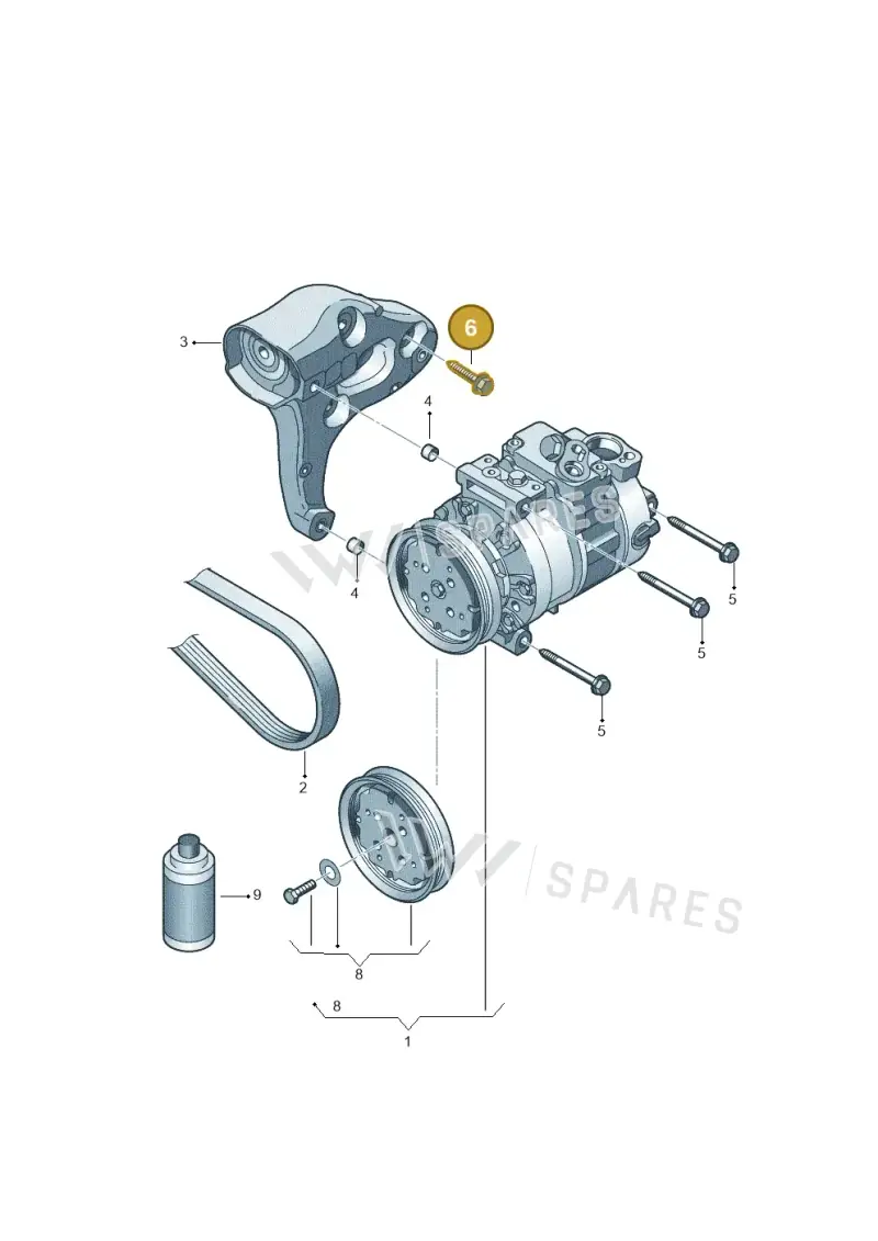 N0195433 — Volkswagen Scirocco 2.0 (2014-2017) diagram 409260100, position 6