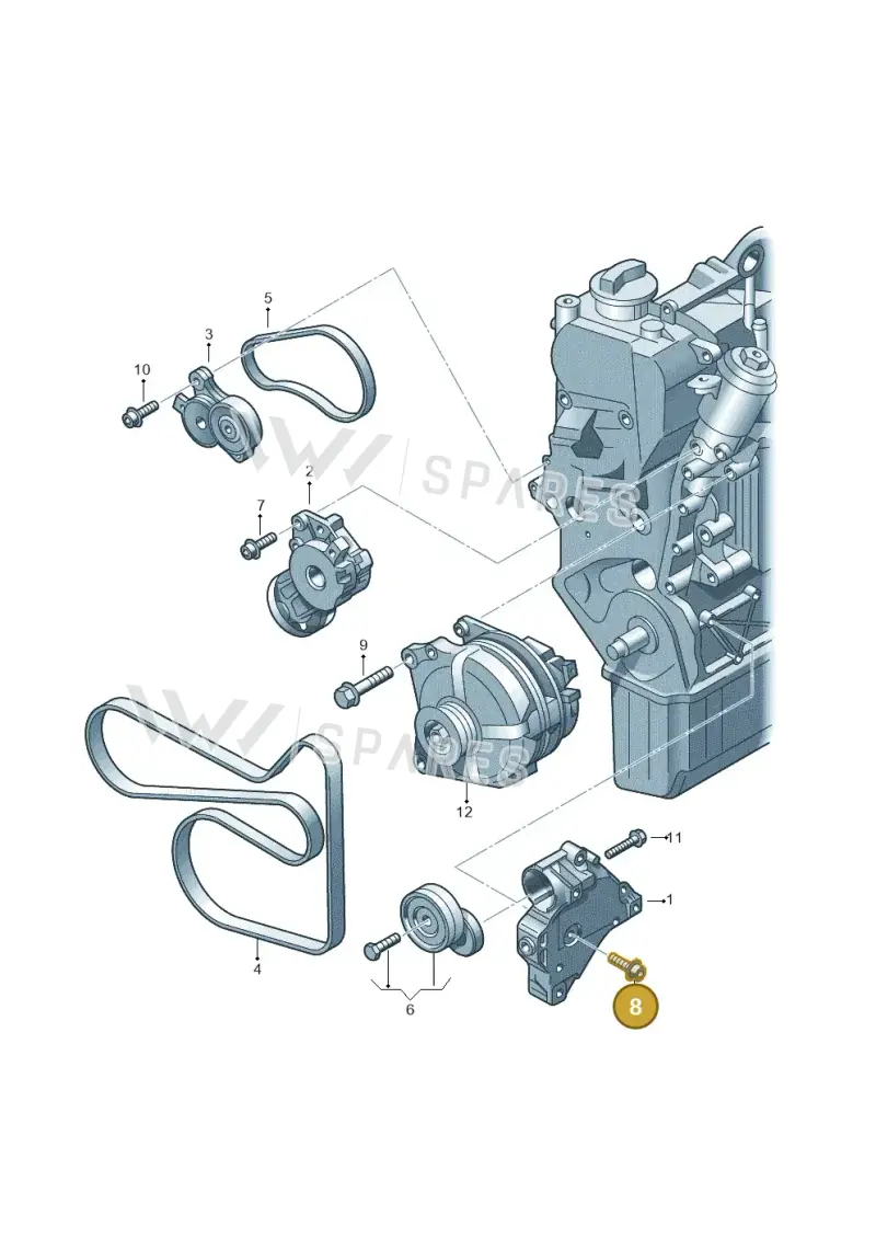 N0195433 — Volkswagen Passat CC (2011-2016) diagram 656903100, position 8