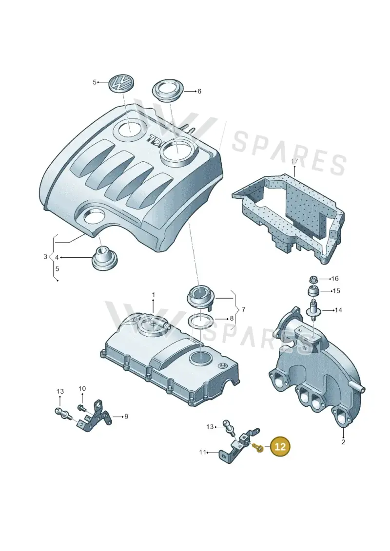 N0197006 — Volkswagen Touran 1.9 (2008-2010) diagram 409103750, position 12