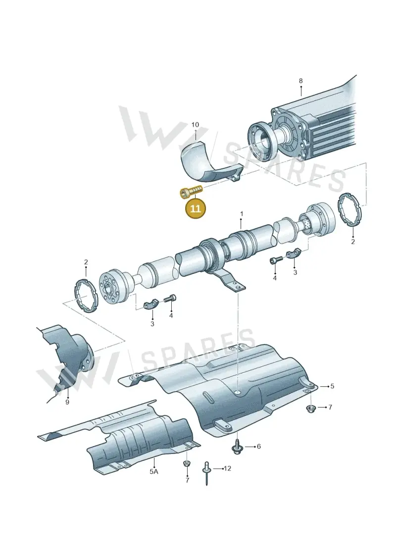 N0199115 — Volkswagen Phaeton 4motion (2010-2016) diagram 258521100, position 11
