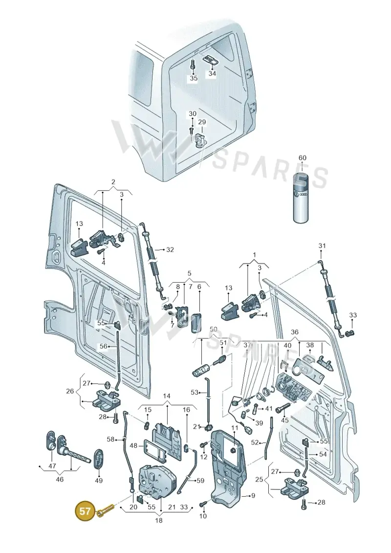 N0200005 — Volkswagen Caravelle (2015-2019) diagram 410827650, position 57