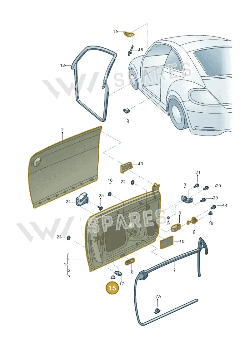 N0200241 — Volkswagen Beetle (2016-2019) diagram 801831000, position 15