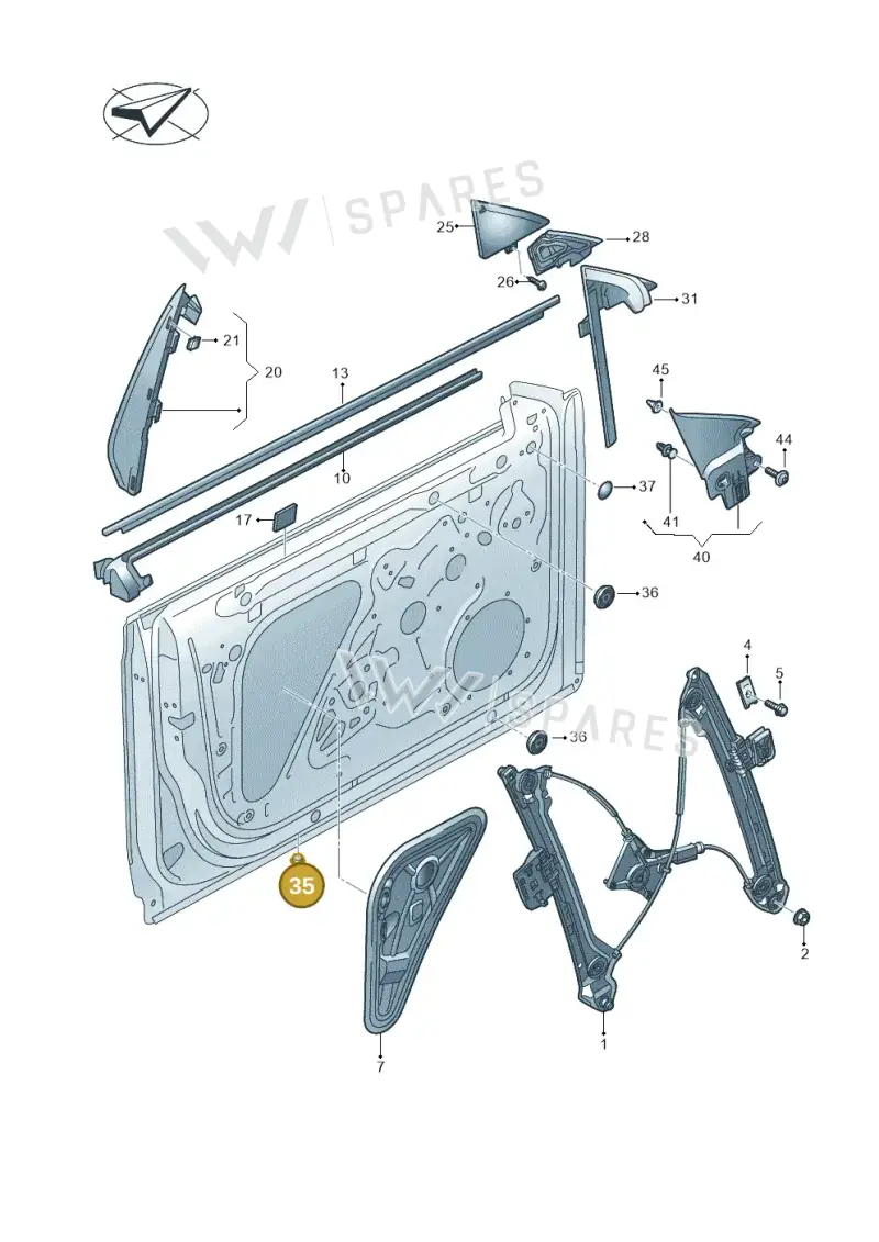 N0200241 — Volkswagen Arteon (2017-2023) diagram 828837600, position 35