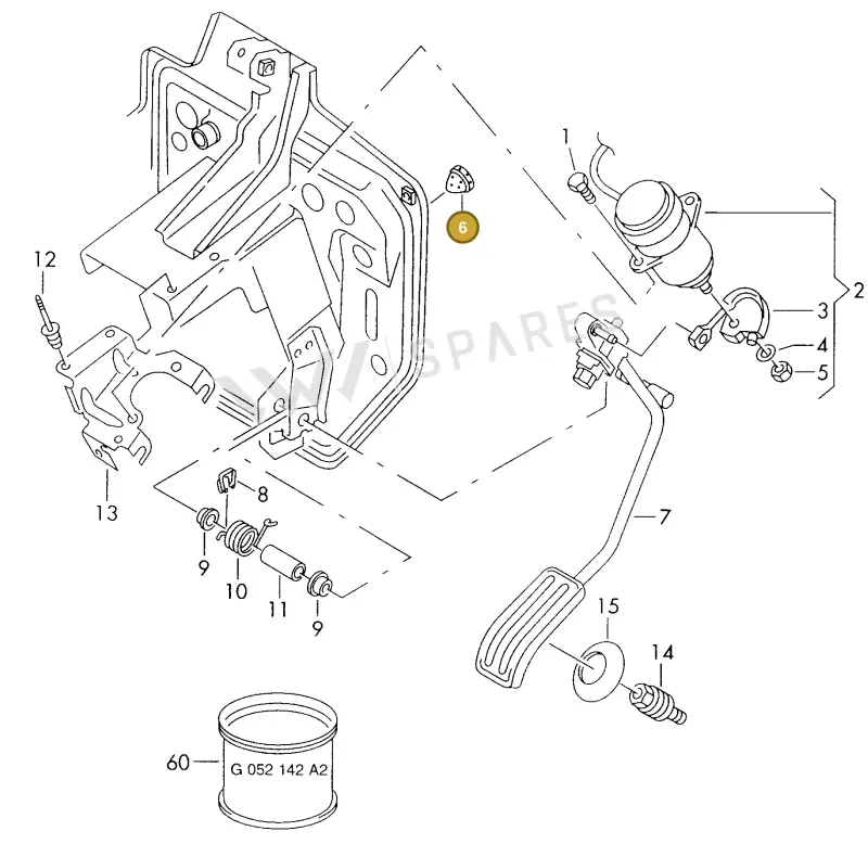 N0200271 — Volkswagen TRANSPORTER SYNCRO (1996-2003) diagram 169721550, position 6