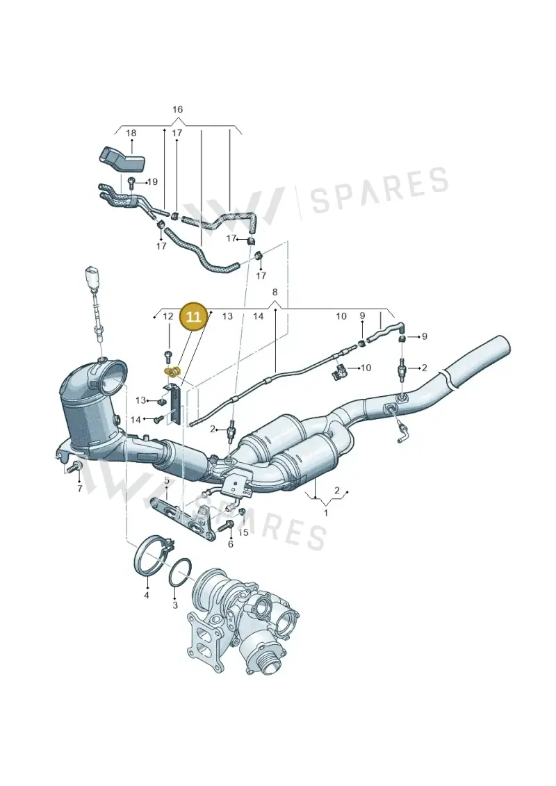 N0206096 — Volkswagen Passat estate (2023-) diagram 3j0253222, position 11