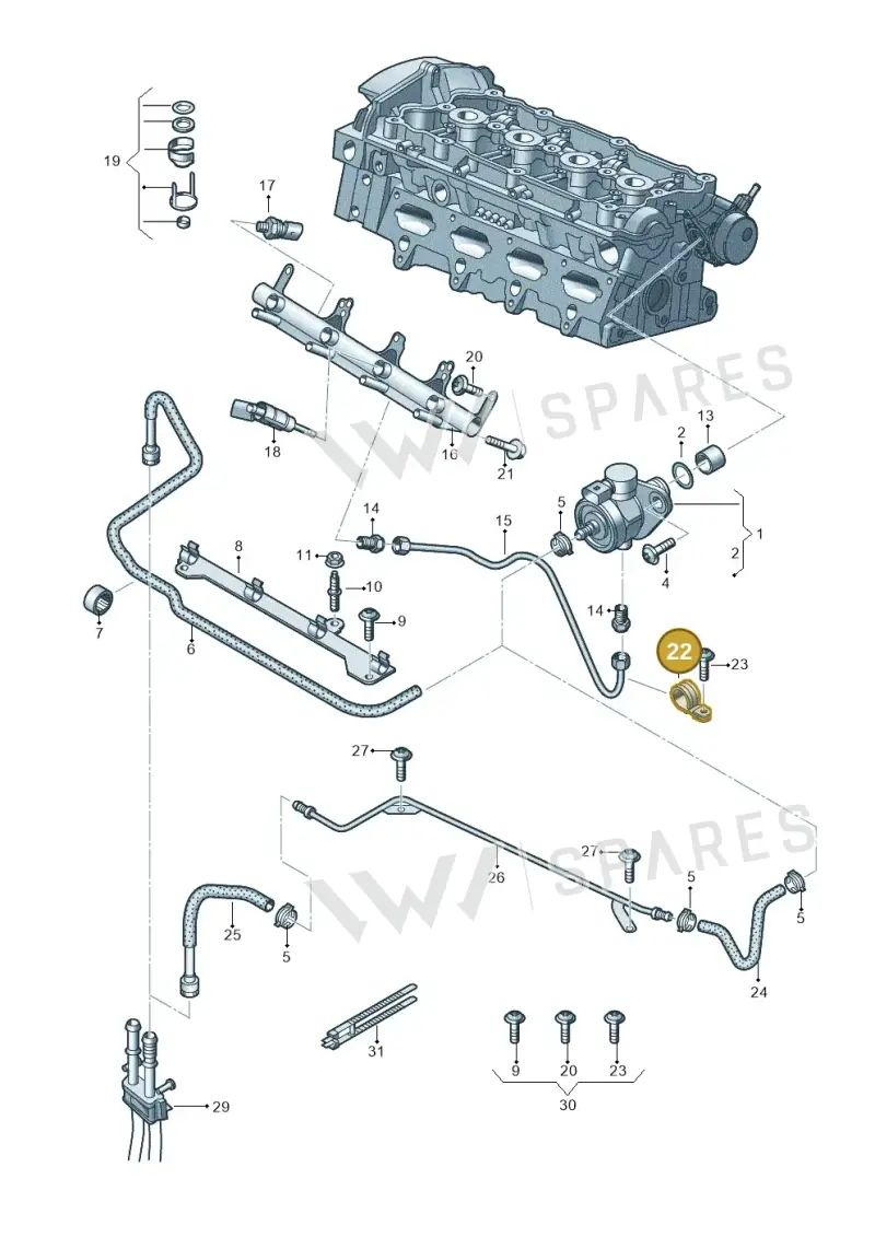 N0206097 — Volkswagen Passat CC (2011-2016) diagram 646133240, position 22