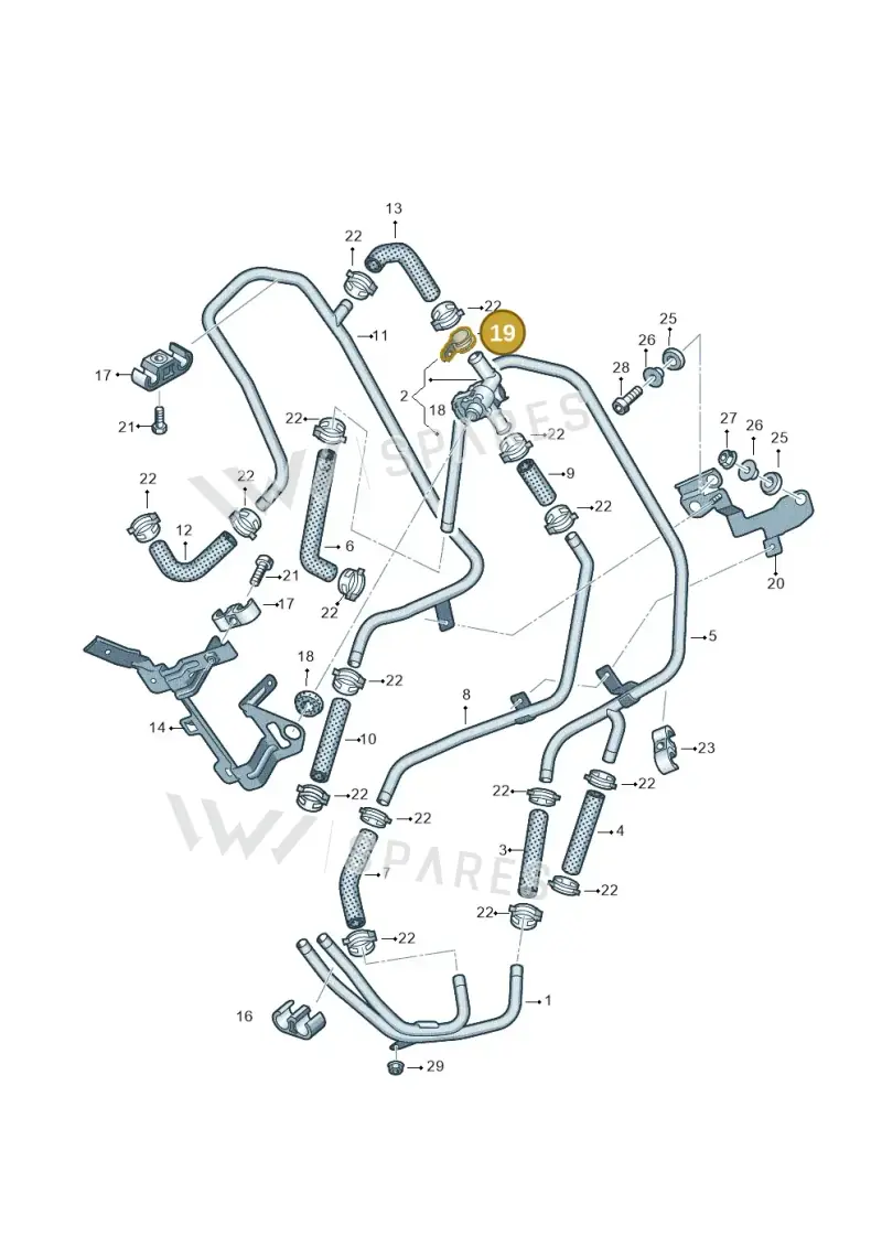 N0206169 — Volkswagen Touareg BlueMotion (2014-2018) diagram 787819210, position 19
