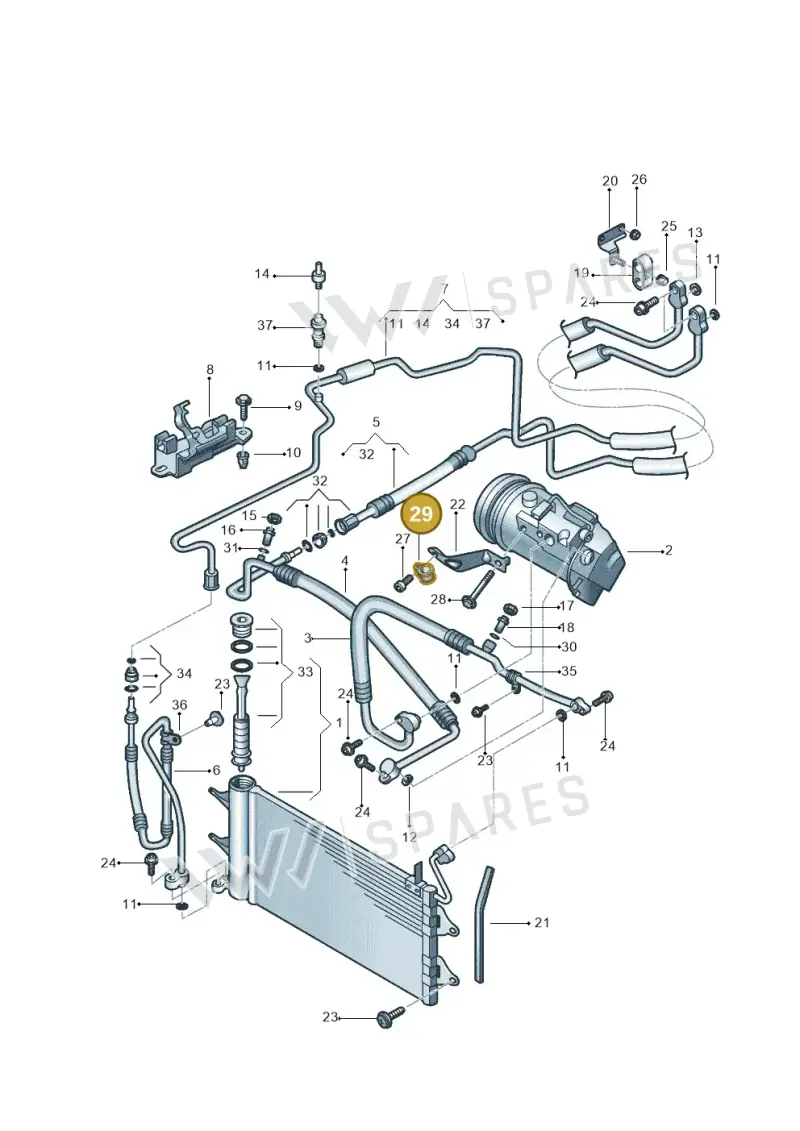 N0206474 — Volkswagen Polo (2011-2014) diagram 253260410, position 29