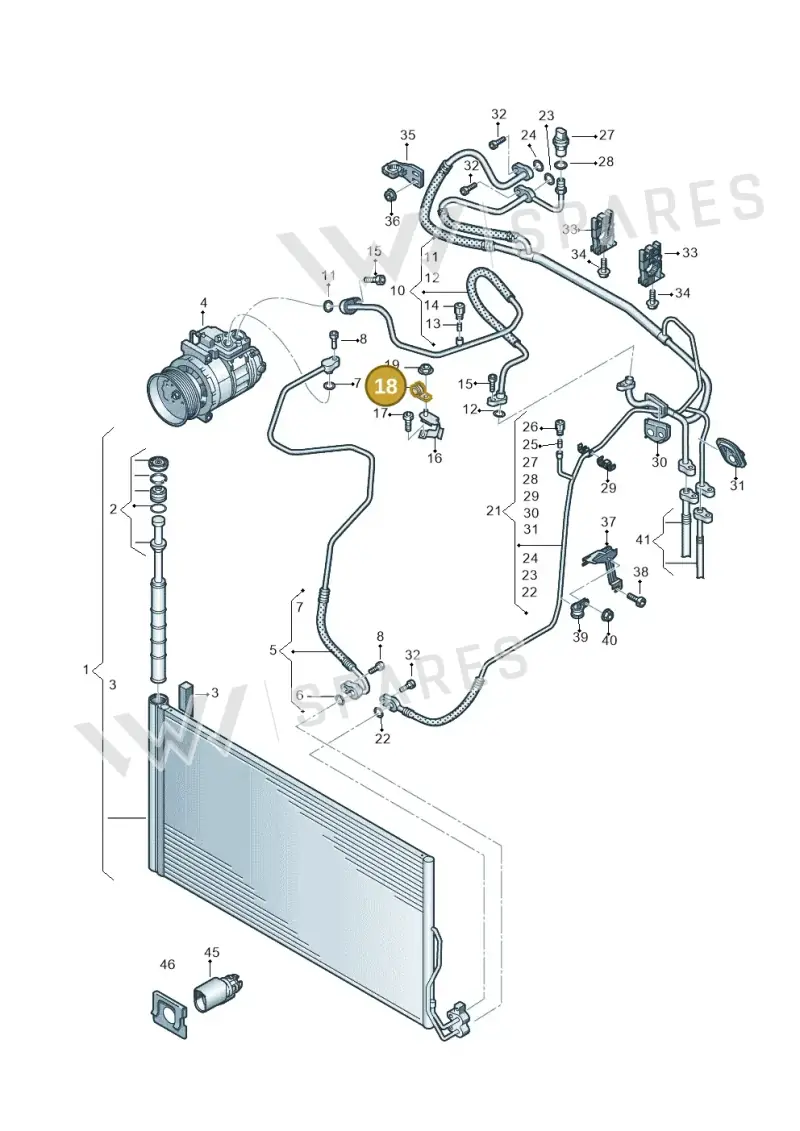N0206474 — Volkswagen Touareg BlueMotion (2014-2018) diagram 748820450, position 18