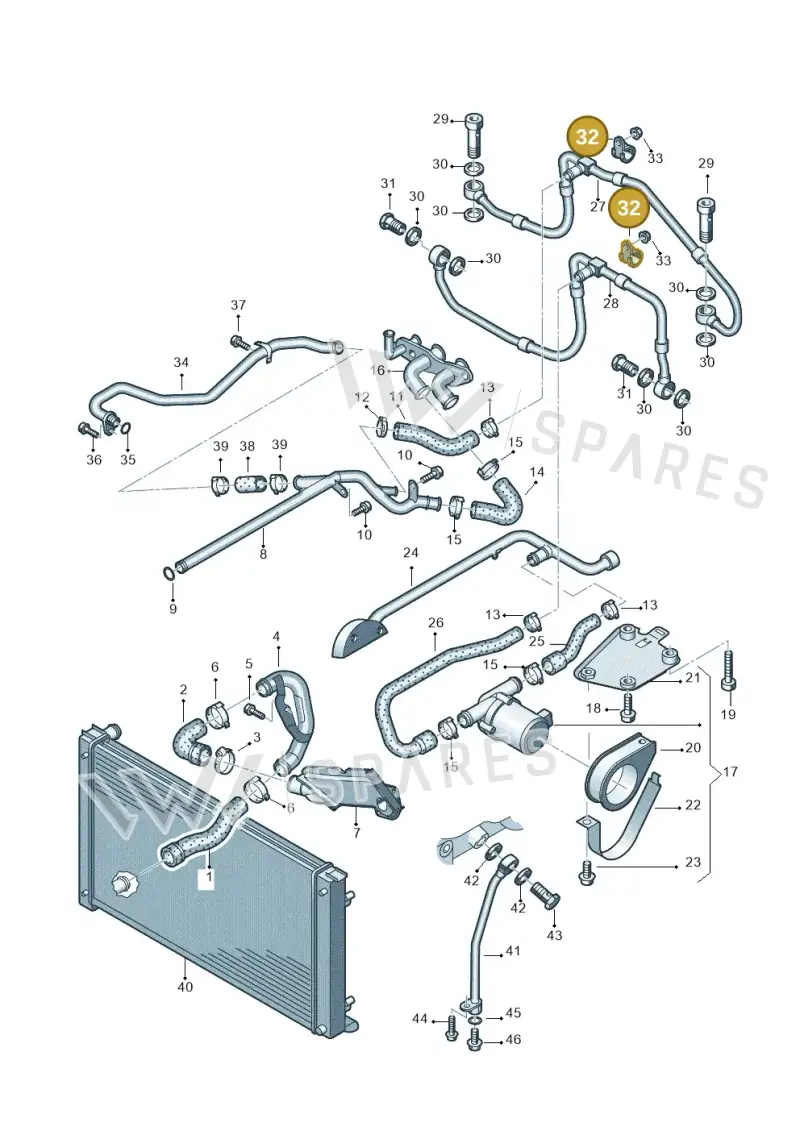 N0206515 — Audi RS6 qu. (2003-2004) diagram 290121680, position 32