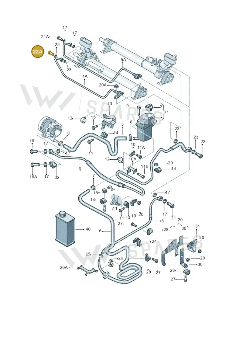 N0210747 — Volkswagen New Beetle             06> (2005-) diagram 206422450, position 22A