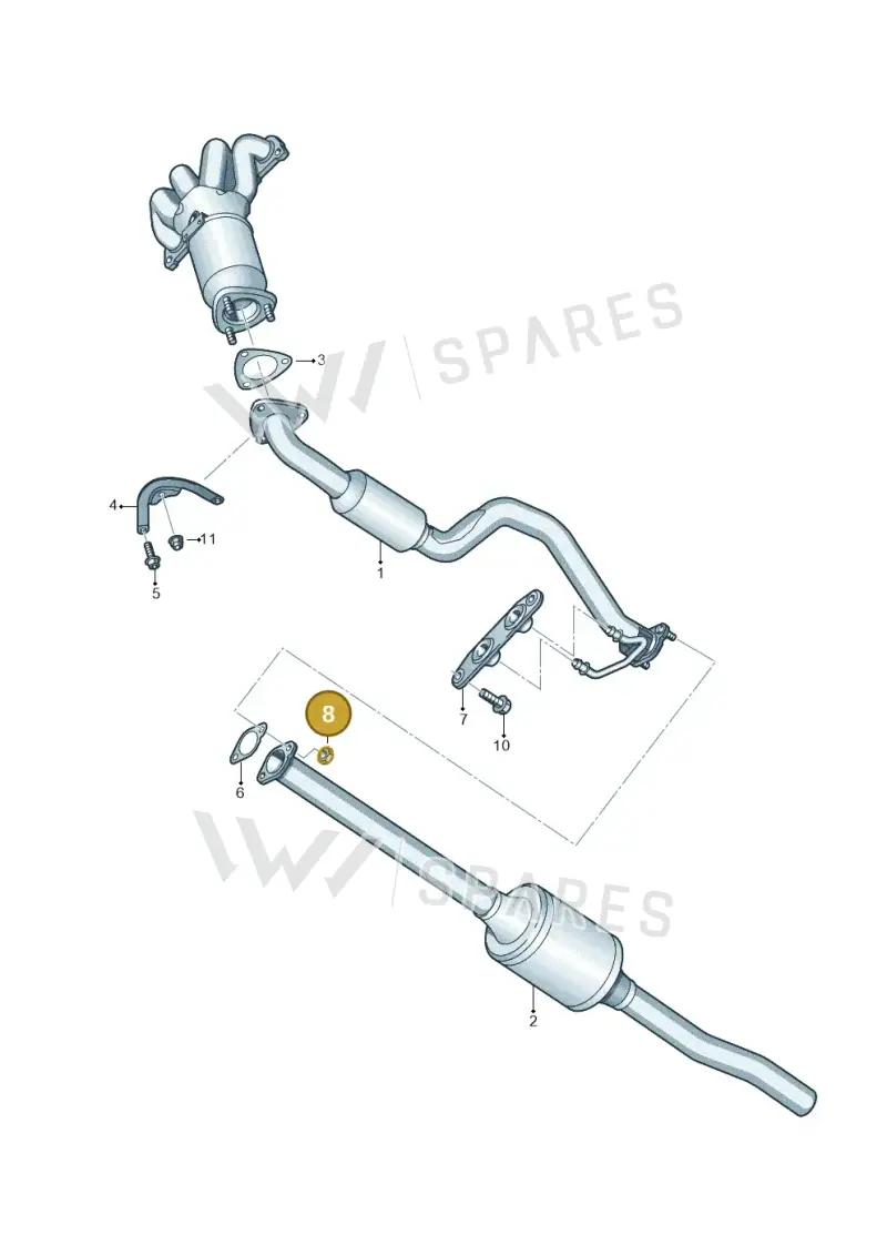 N0221464 — Volkswagen Golf (2011-2013) diagram 649253500, position 8