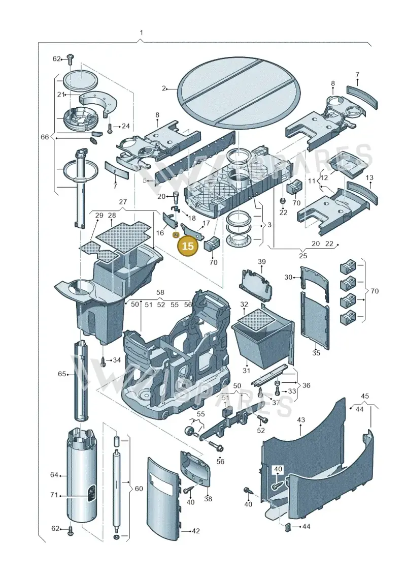N0221544 — Volkswagen Caravelle (2015-2019) diagram 410861200, position 15