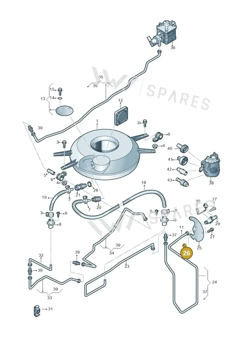N0221544 — Volkswagen Golf Plus (2011-2014) diagram 649201090, position 26