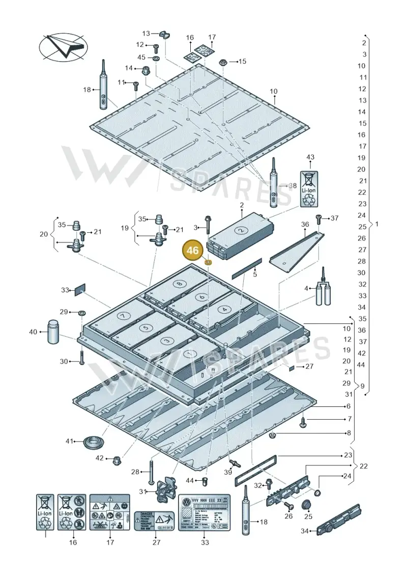 N0222263 — Audi Q4 Sportback (2021-2025) diagram 052915050, position 46