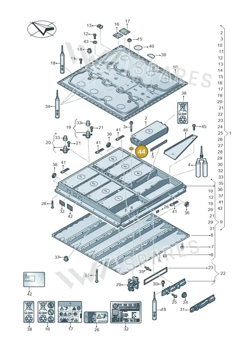 N0222263 — Audi Q4 Sportback (2021-2025) diagram 055915050, position 44