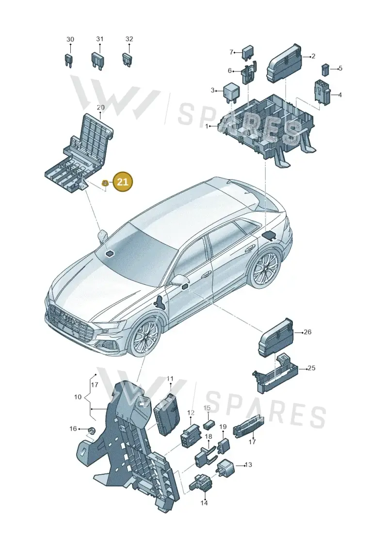 N02300316 — Audi Q8 (2018-2025) diagram 429937000, position 21