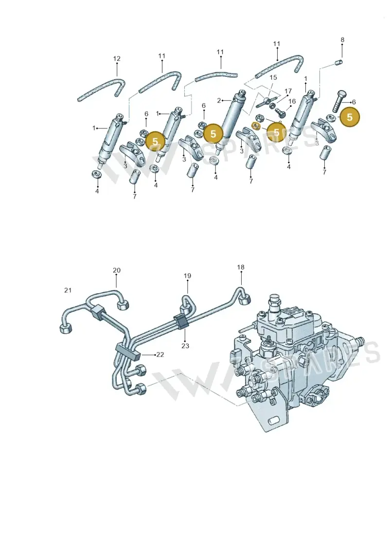 N0237314 — Volkswagen Polo (2008-2009) diagram 114130700, position 5