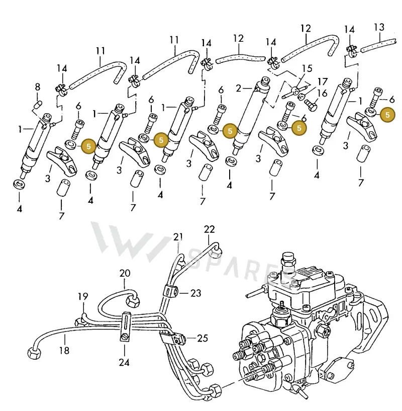 N0237314 — Volkswagen LT, LT 4X4 (2003-2006) diagram 118130900, position 5