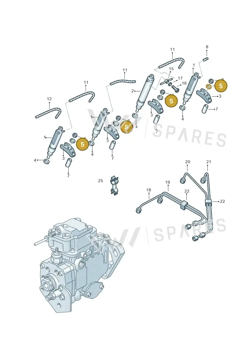 N0237314 — Volkswagen Jetta/Wagon (2002-2006) diagram 194130700, position 5