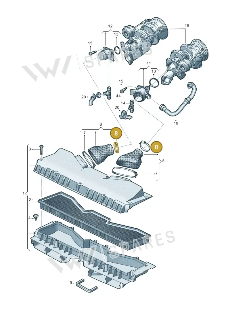 N0245056 — Audi RS6 Avant (2019-2025) diagram 537133080, position 8