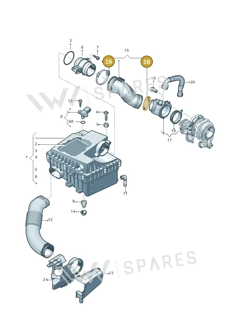 N0245085 — Volkswagen Amarok twin cab (2022-) diagram 894129100, position 16