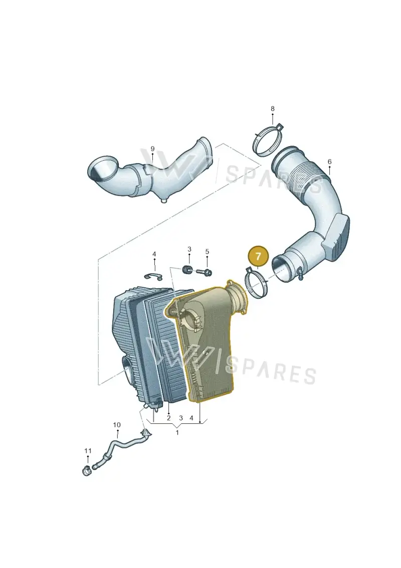 N0245133 — Volkswagen Touareg BlueMotion (2014-2018) diagram 693129200, position 7