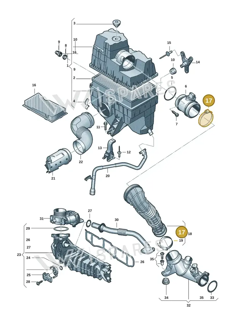 N0245185 — Volkswagen Transport. multivan (2019-2024) diagram 7ep129020, position 17