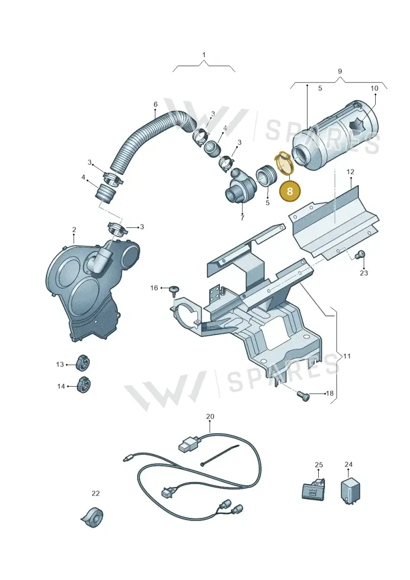 N0245232 — Volkswagen Amarok twin cab (2016-2022) diagram 749109860, position 8