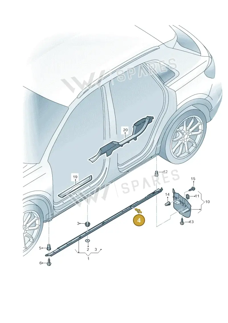 N0385054 — Audi RS Q3 Sportback (2019-2024) diagram 597853000, position 4