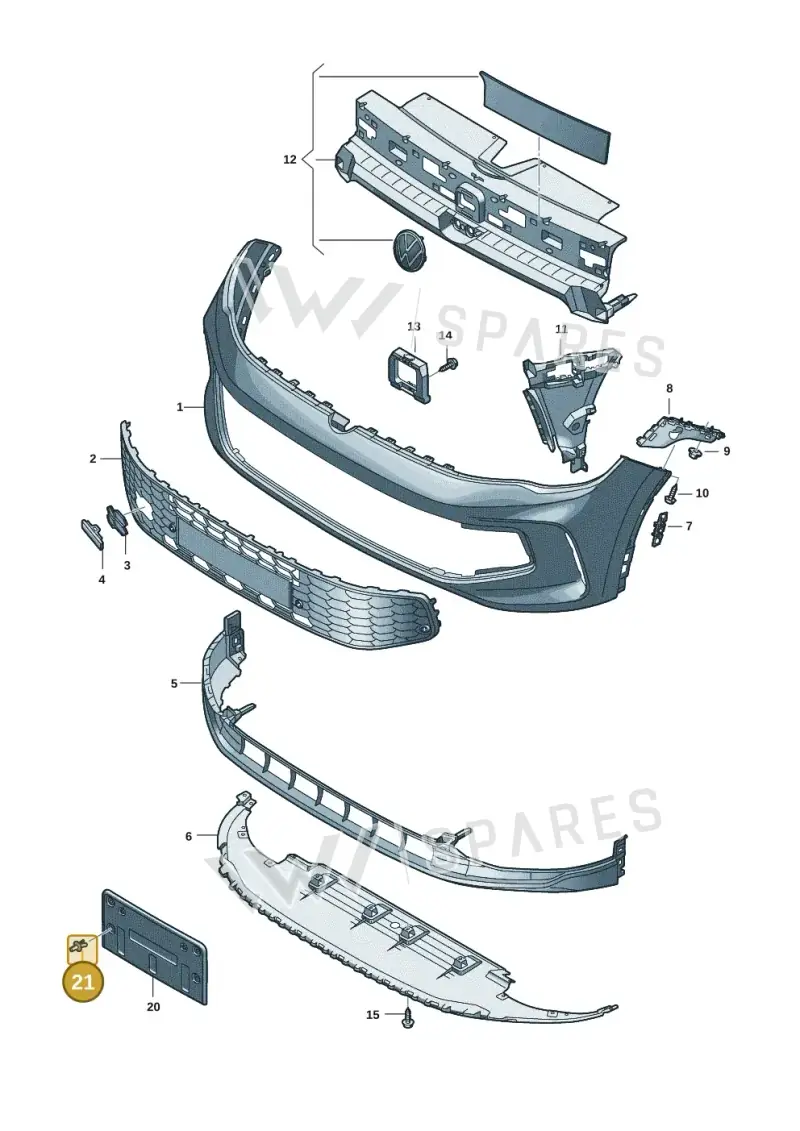 N0385494 — Volkswagen Tiguan 2.0 (2023-) diagram 57x807010, position 21