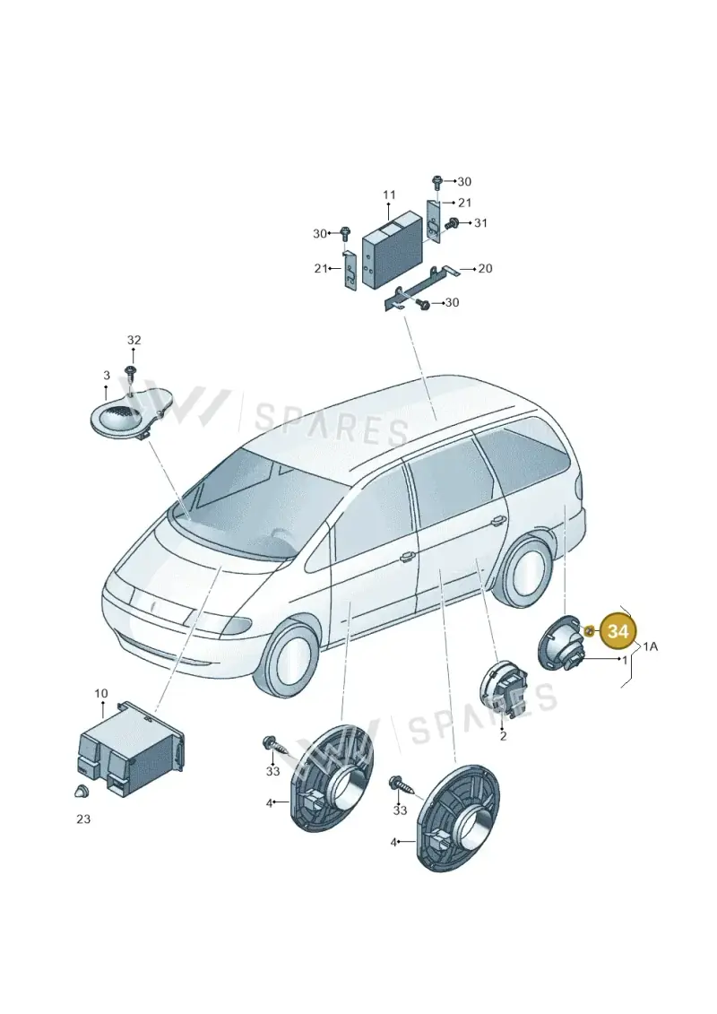 N0386024 — Volkswagen Sharan (2008-2010) diagram 475035350, position 34