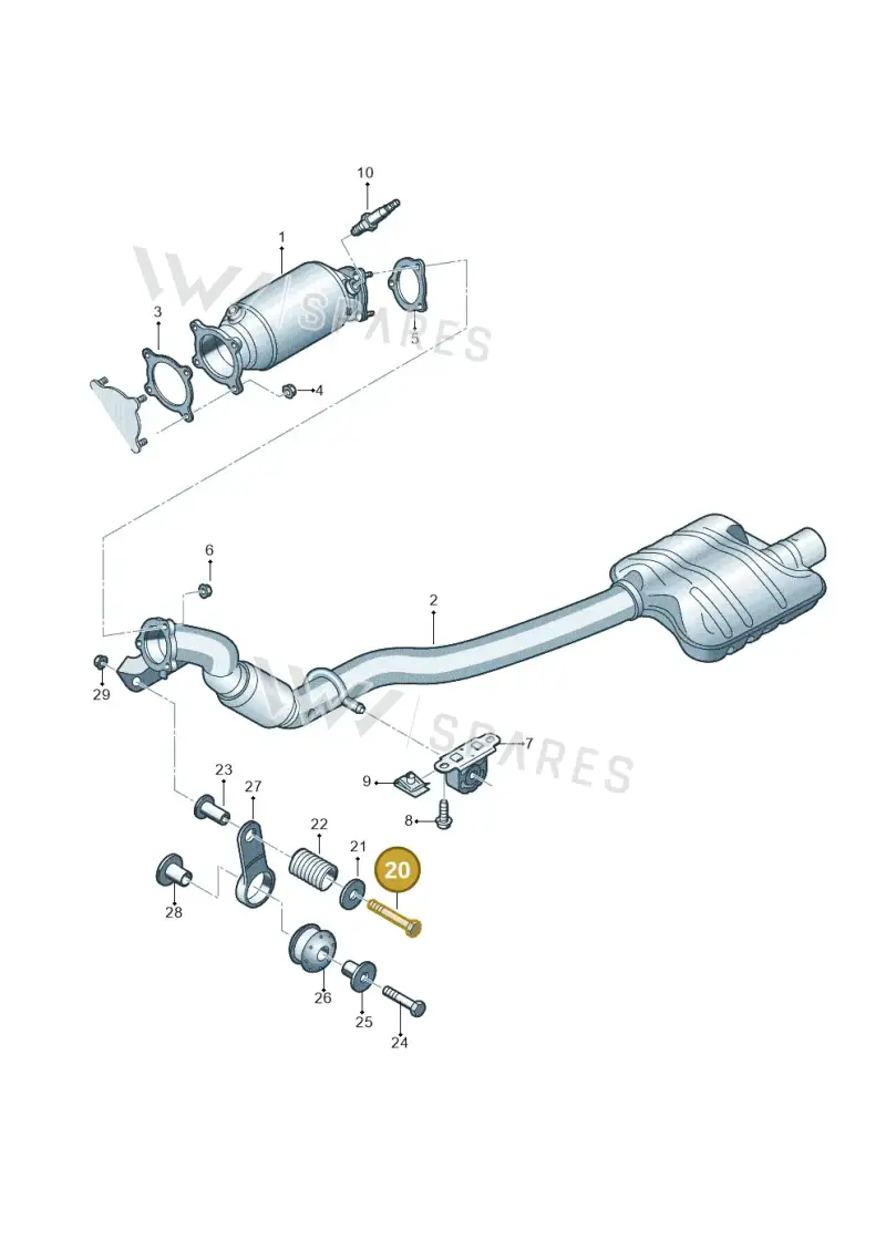 N0403016 — Audi A7 Sportback (2014-2018) diagram 788253550, position 20