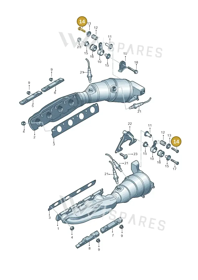 N0403016 — Audi R8 Spyder (2015-2024) diagram 872253400, position 14