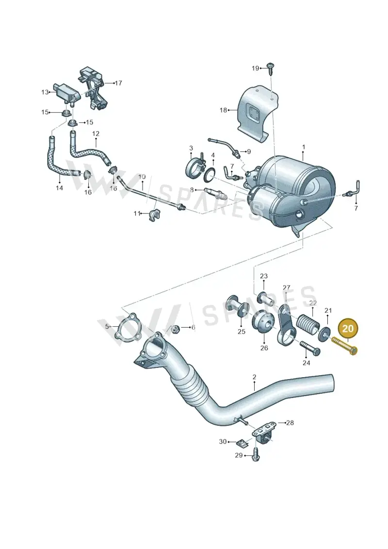 N0403016 — Audi A6 (2018-2025) diagram 435253710, position 20