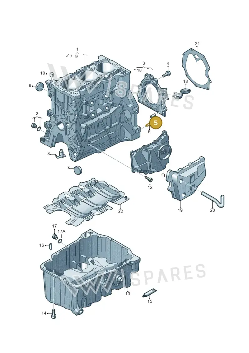 N0432072 — Volkswagen Taigo (2021-2024) diagram 866103010, position 5