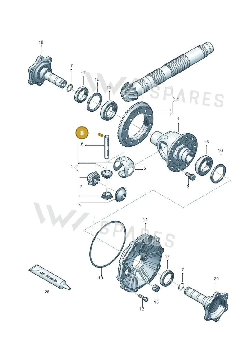 N0433141 — Skoda SUPERB                 02> (2001-) diagram 454409400, position 8