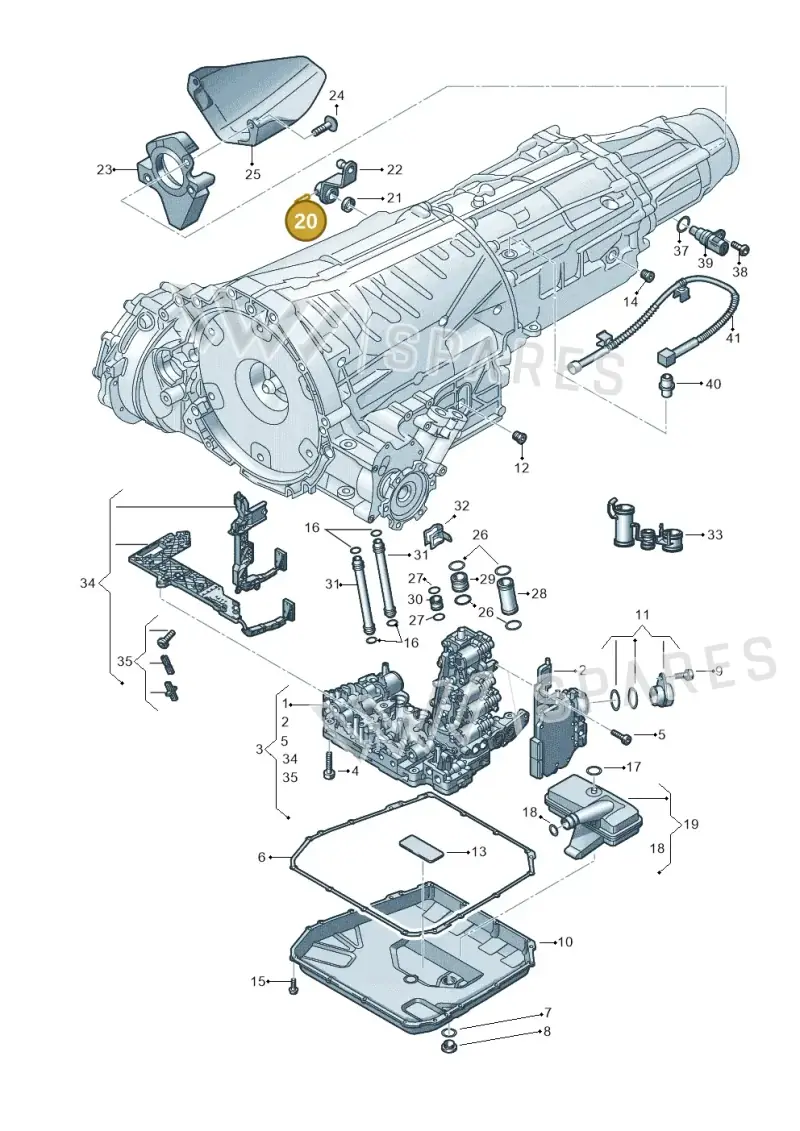 N0433141 — Audi A7 Sportback (2014-2018) diagram 647325800, position 20