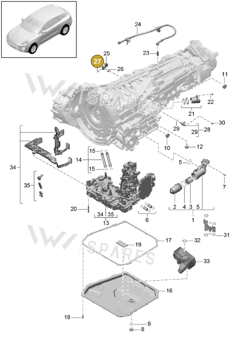 N0433142 — Porsche Macan (2013-2018) diagram p44320010, position 27