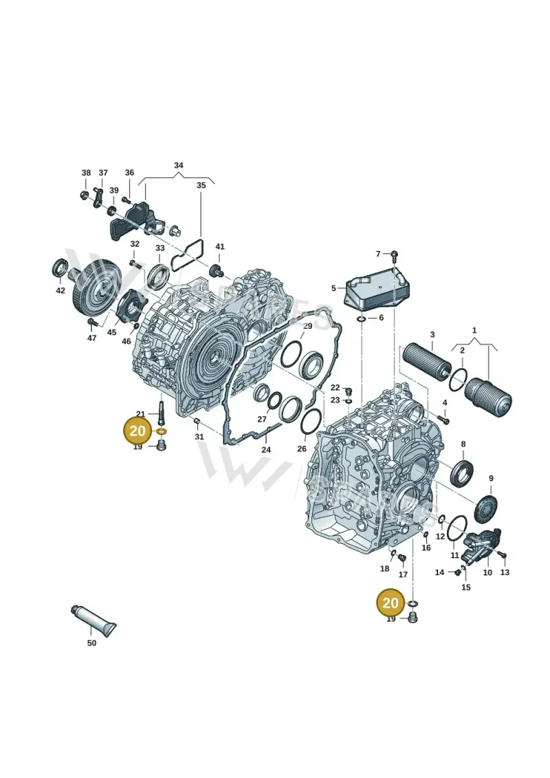 N0438092 — Volkswagen Golf 2.0 BlueMotion (2019-2024) diagram 827300703, position 20