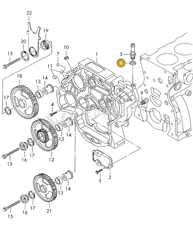 N0438152 — Volkswagen LT, LT 4X4 (1996-2003) diagram 176109650, position 6