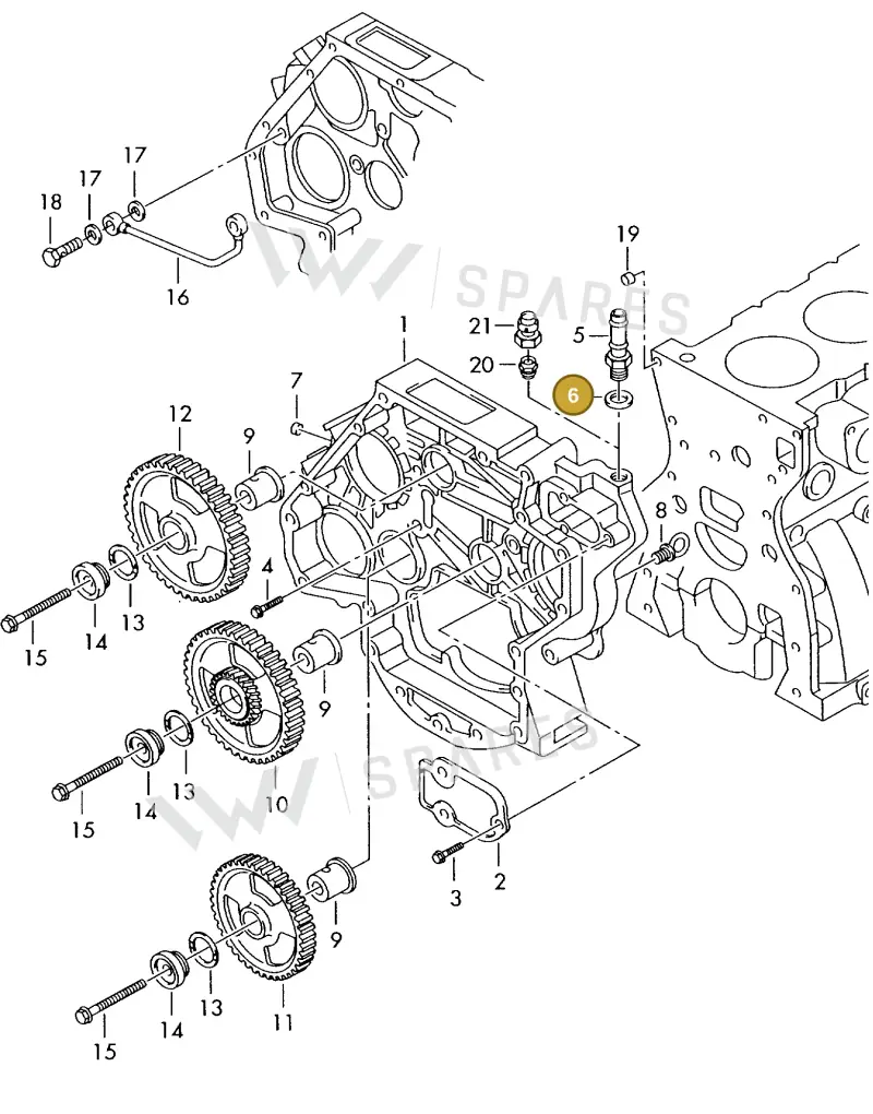 N0438152 — Volkswagen LT, LT 4X4 (2003-2006) diagram 176109670, position 6