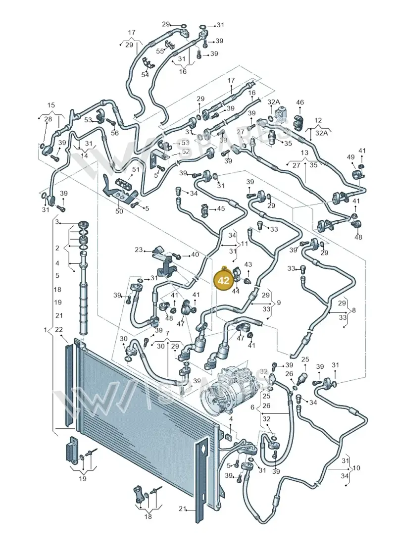 N0439394 — Volkswagen Touareg                08> (2007-) diagram 274820400, position 42