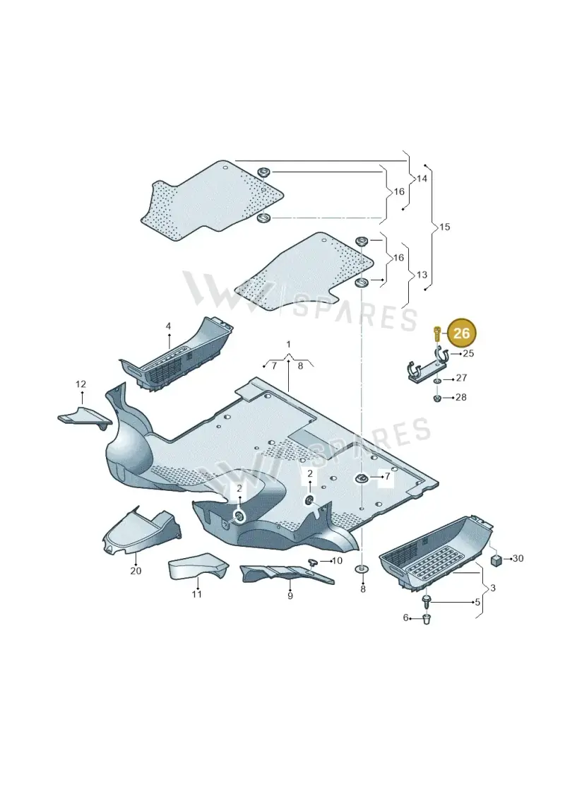 N0441316 — Volkswagen Caravelle (2015-2019) diagram 410863000, position 26