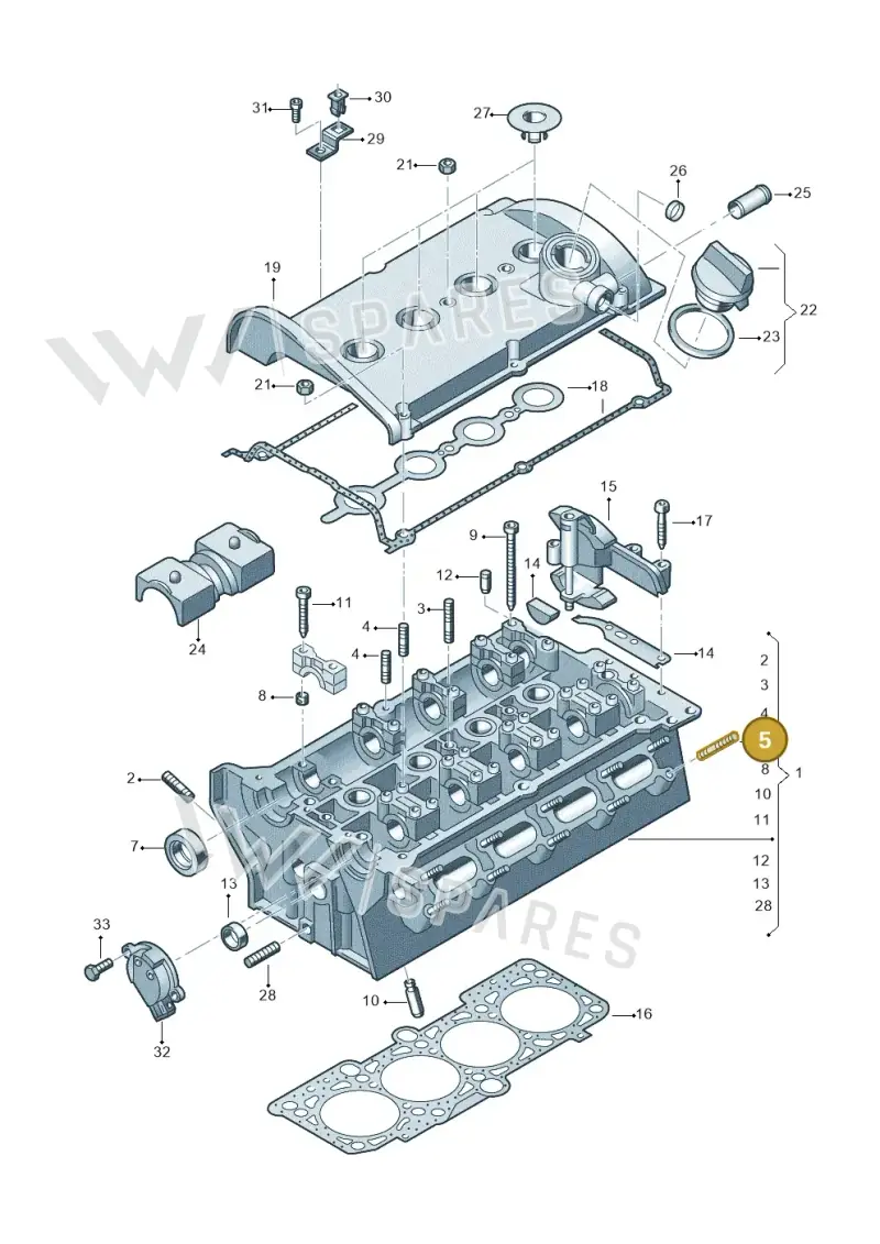 N0443951 — Volkswagen New Beetle             06> (2005-) diagram 194103500, position 5