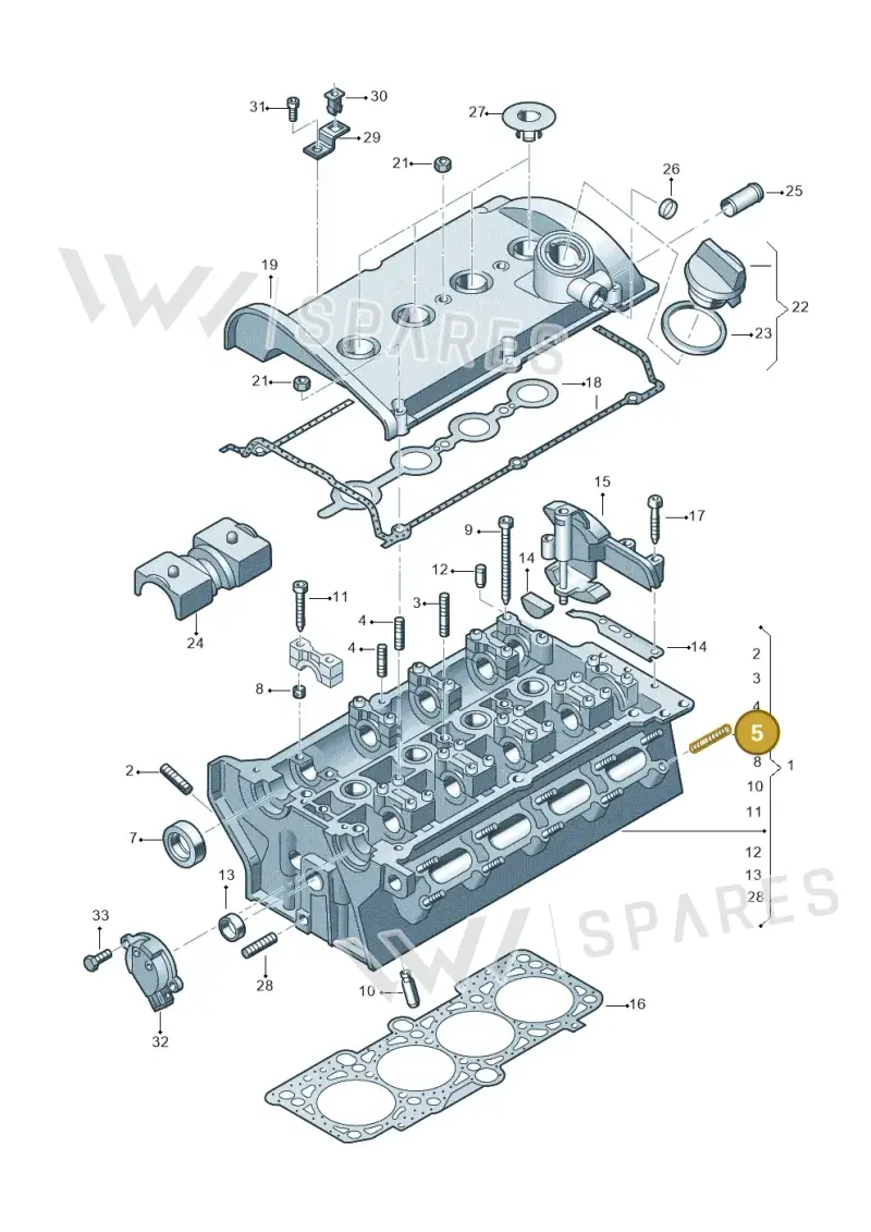 N0443954 — Volkswagen Polo (2008-2009) diagram 194103500, position 5