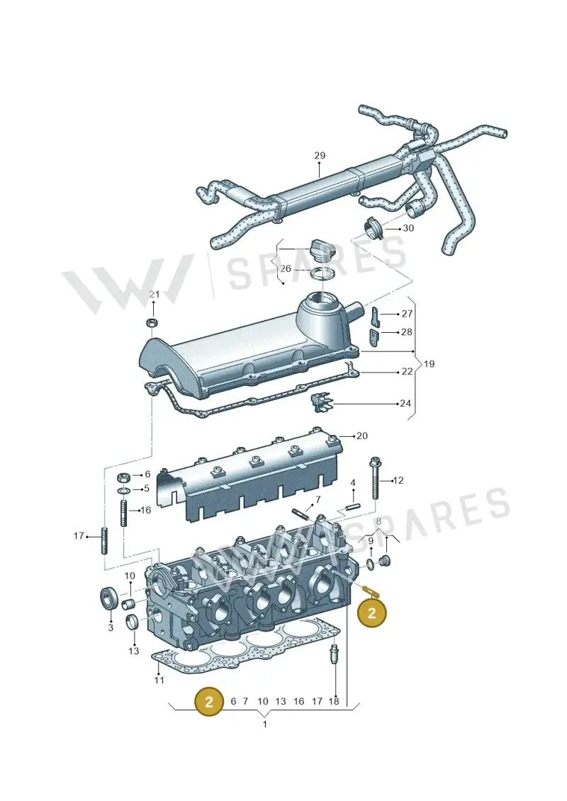 N0444115 — Volkswagen Transp. caravelle (2011-2015) diagram 410103350, position 2